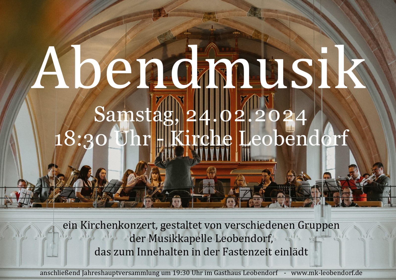 Abendmusik & Jahreshauptversammlung